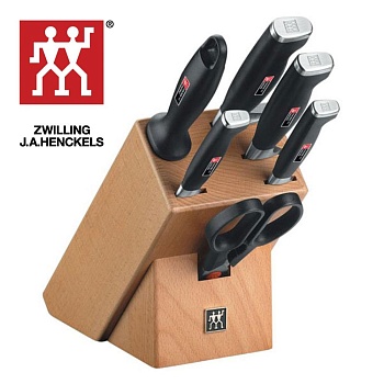 Набор ножей 6 предметов с подставкой Twin Four Star2