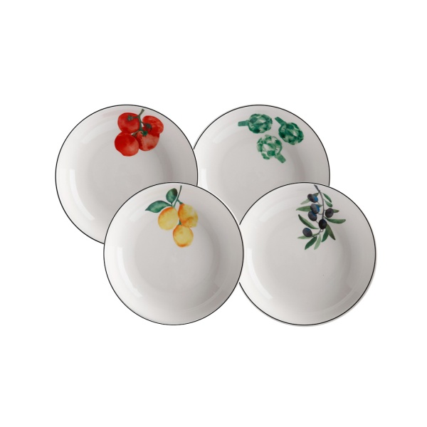 Набор тарелок закусочных 5 предметов Овощи