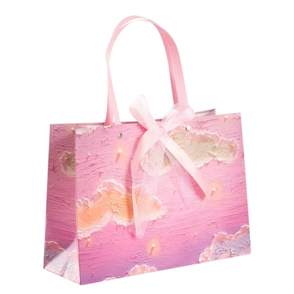 Пакет 28*20*10 см горизонтальный пластиковые ручки Облака