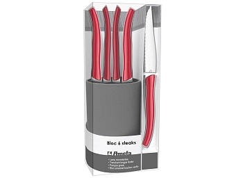 Набор для стейка 6 предметов красн Star Lag