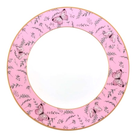 Тарелка 20см. 4шт розовая Камея