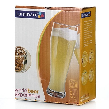 Стакан пивной 2шт 690мл. прозрачный Weizen Bayern