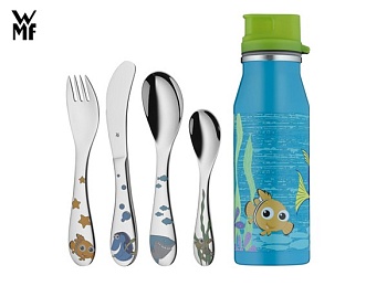 Набор детский столовые приборы с бутылкой 5 предметов Nemo Набор детский столовые приборы с бутылкой 5 предметов Nemo