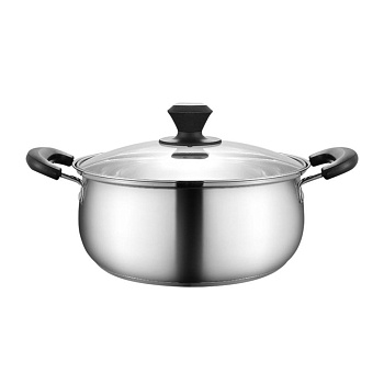 Кастрюля 24 см 3,4 л. с крышкой сатин Bahia