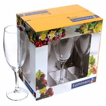 Рюмка для шампанского 170мл 6шт Diner