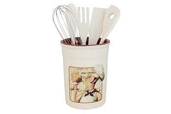 Подставка для кухонных  предметов 6 предметов Шеф повар