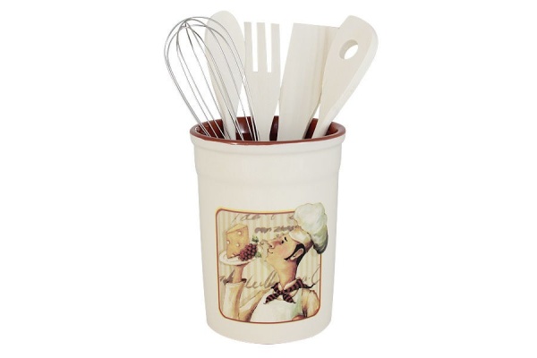 Подставка для кухонных  предметов 6 предметов Шеф повар