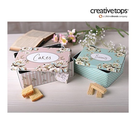 Набор банок 26*20см. 2 предмета прямоугольный Cottage Flower