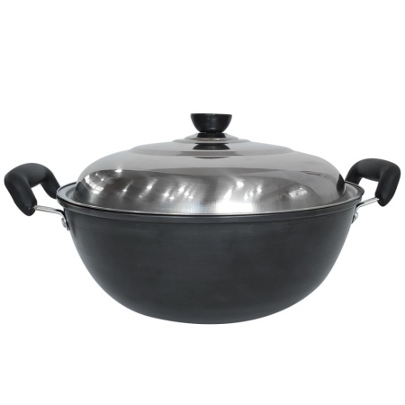 Казан с крышкой 38 см с лопаткой