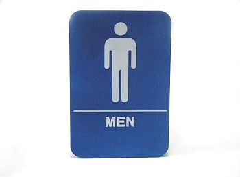 Табличка MEN синяя