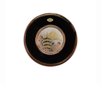 Тарелка 15см. Пагода в сакуре