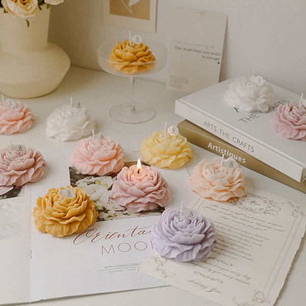 Свеча ароматическая 4*6,5 см пион розовый