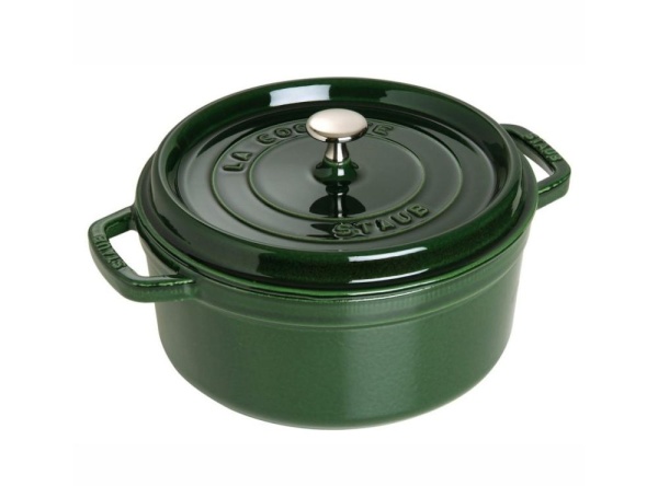 Кокот круглый, зеленый базилик 22см. 2,6л.