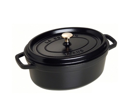 Кокот овальный черный 27см. 3,2л.