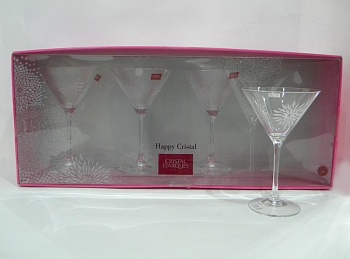 Рюмка 300мл.коктельная 4шт Happy Cristal
