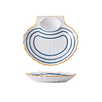 Тарелка закусочная 19,5*21,5см Морская Коллекция