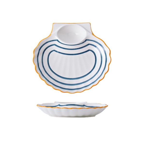 Тарелка закусочная 19,5*21,5см Морская Коллекция