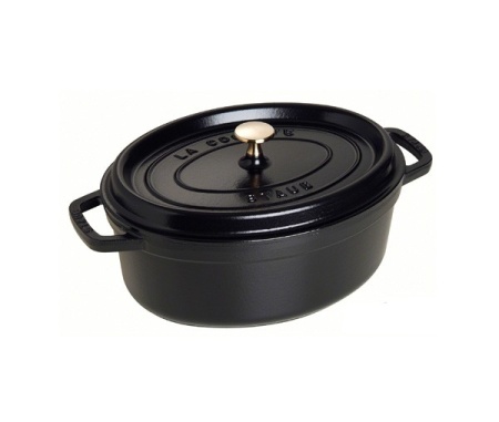 Кокот овальный, черный 29см. 4,25л.