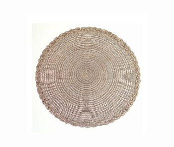 Подложка плетеная, круглая кофейная 38см.