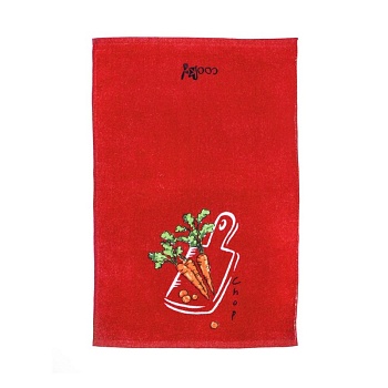 Полотенце махровое 66*43см. красная Морковь