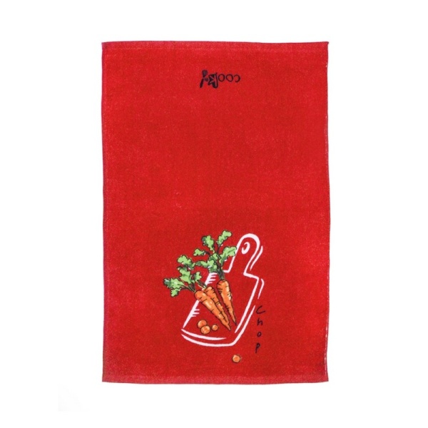 Полотенце махровое 66*43см. красная Морковь