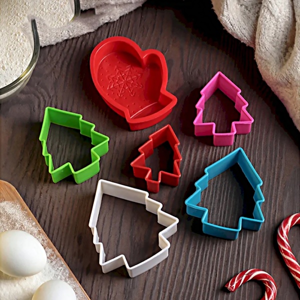 Форма для печенья, 5предметов пластик Елка