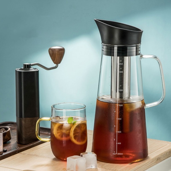 Кувшин стекло, колба 1,5л. крышка мерка