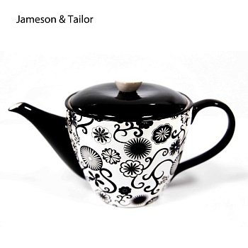 Чайник (1,8л) Black ornaments(Черный орнамент)