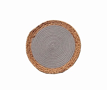Подложка плетеная ткань центр 30см. серая