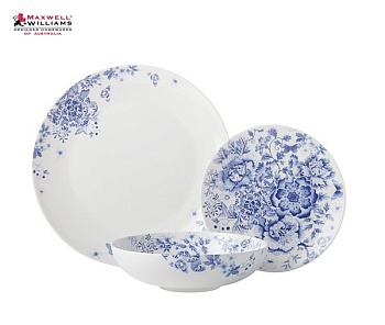 Сервиз столовый 12 предметов 4 персоны Цветочная поляна