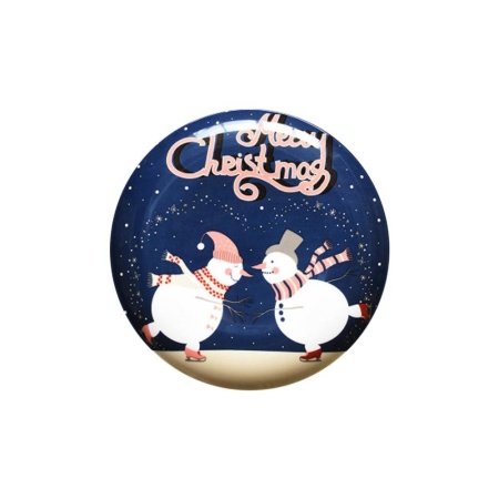 Тарелка 20см. Merry Christmas Снеговики