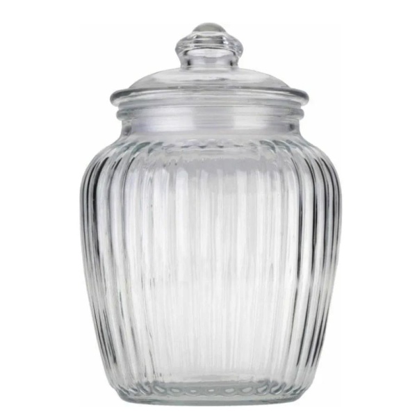 Банка круглая 1,2л, 16,5*10см стекло