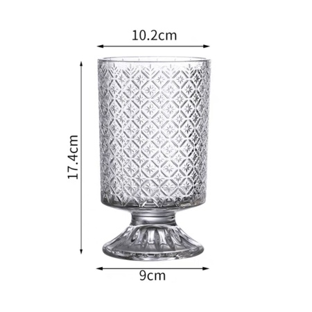 Ваза кубок, 18*11см Снежинка