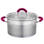 Набор кастрюль 4 предмета с крышками красные ручки House Roland