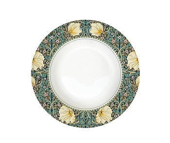 Тарелка суповая 21,5 см. темно-зеленая Уильям Моррис