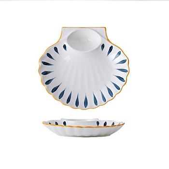 Тарелка закусочная 19,5*21,5см Морская Коллекция