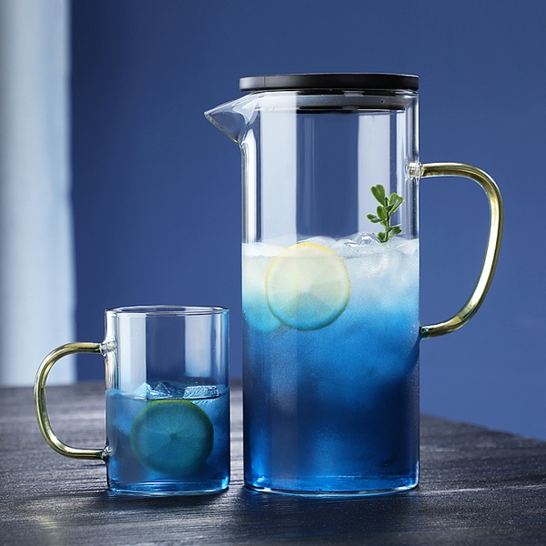 Кувшин синий 1,5л. крышка