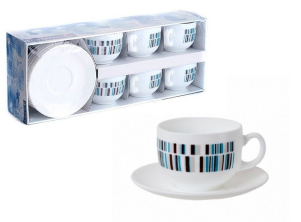 Набор чашек 220мл 6шт Kalei