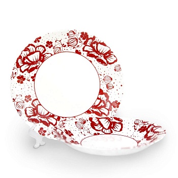 Тарелка суповая Alcove Red