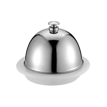 Икорница 9,5 см. фарфор, сталь