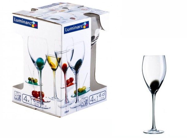 Рюмка 60мл. 4шт Drip Noir