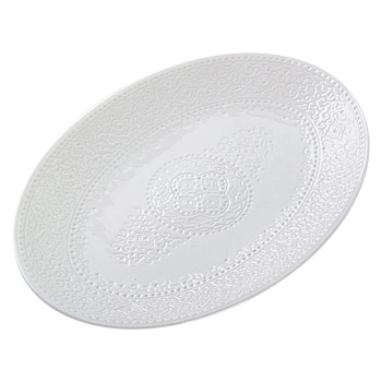 Блюдо овальное 36*28см белое Элеганс