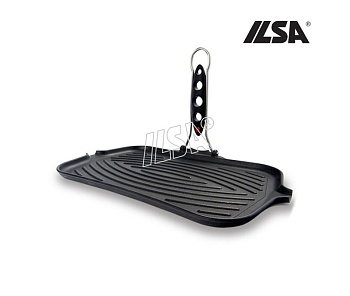 Сковорода гриль чугун 23*36см. Dietella GO