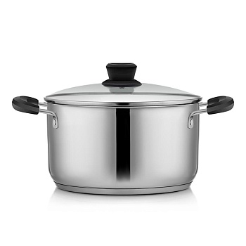 Кастрюля с мерной шкалой 24см 6л. с крышкой Salvador