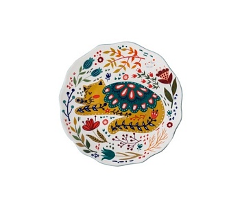 Тарелка 20см. Желтый Кот