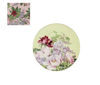 Тарелка 19см. желтая Райский сад