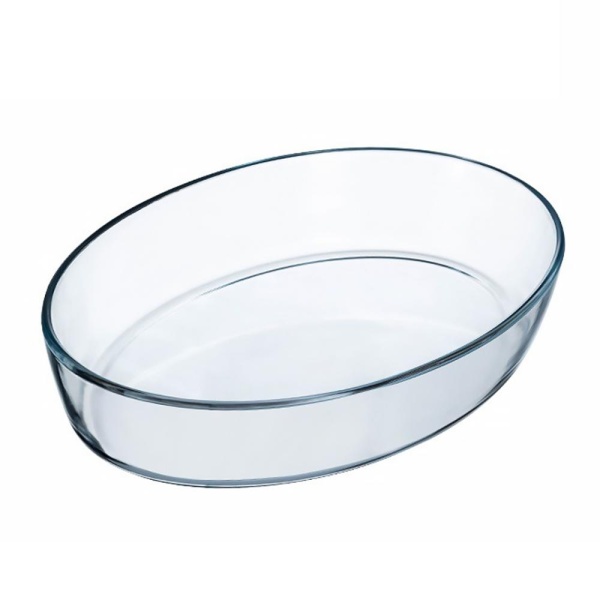 Лоток для выпечки овальный 35*24см. стекло 3л.