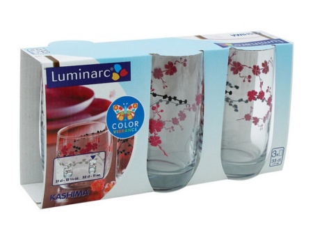 Стакан 330мл 3шт Kashima