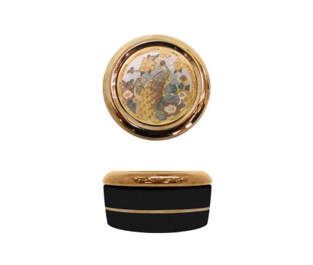 Шкатулка 7,5см. Павлины в саду M