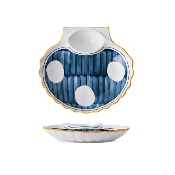 Тарелка закусочная 19,5*21,5см Морская Коллекция